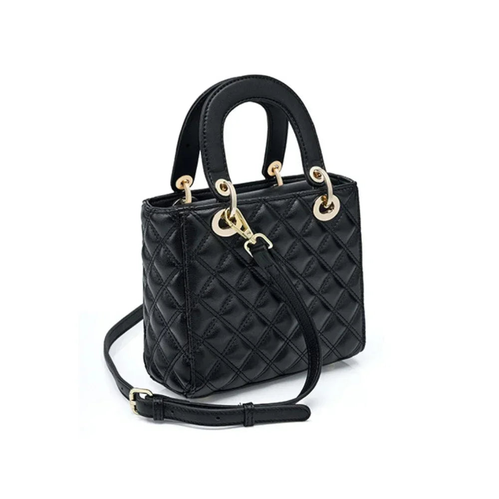New Luxury Designer Leather Women Shoulder Bag Fashionable Embellished Foreign Style Bag Single Shoulder Crossbody Small Bag