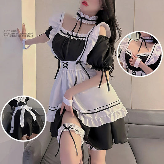 Sexy Nightgown Lingerie Lolita Maid Outfit Japanese Cute Student Women Dress Maid Set Secondary Costumes Night Gown for Women