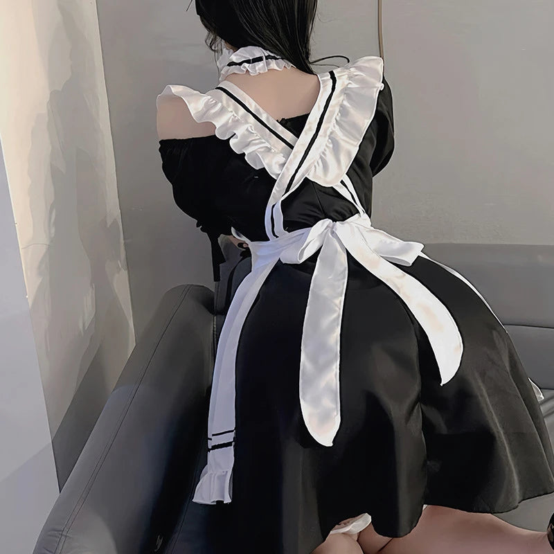 Sexy Nightgown Lingerie Lolita Maid Outfit Japanese Cute Student Women Dress Maid Set Secondary Costumes Night Gown for Women