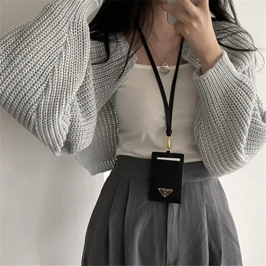 Petite Elegant French Style Niche Knit Sweater Cardigan Top V-neck For Women Cropped Jacket Lazy Autumn Sweater